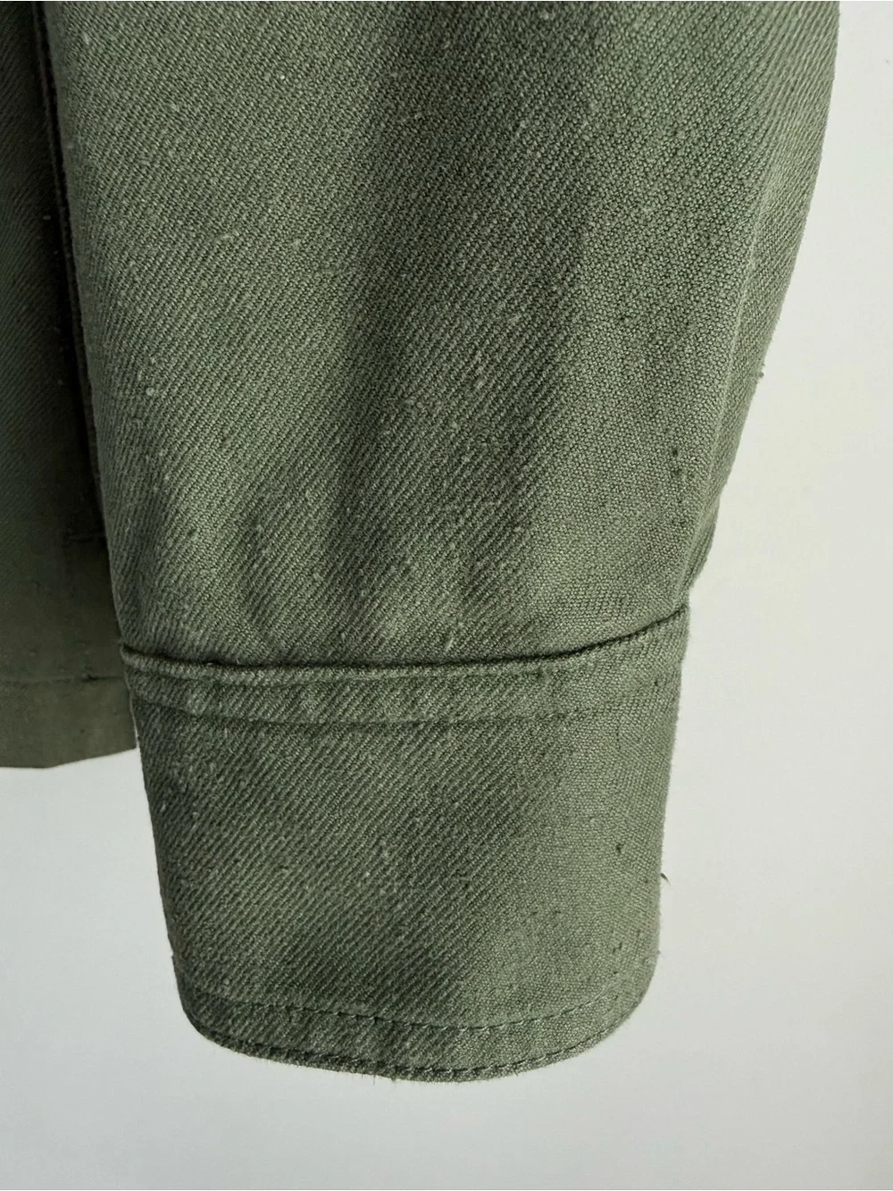 MR P. Cotton Field Jacket Olive Green Military Utility Textured Work Men’s S